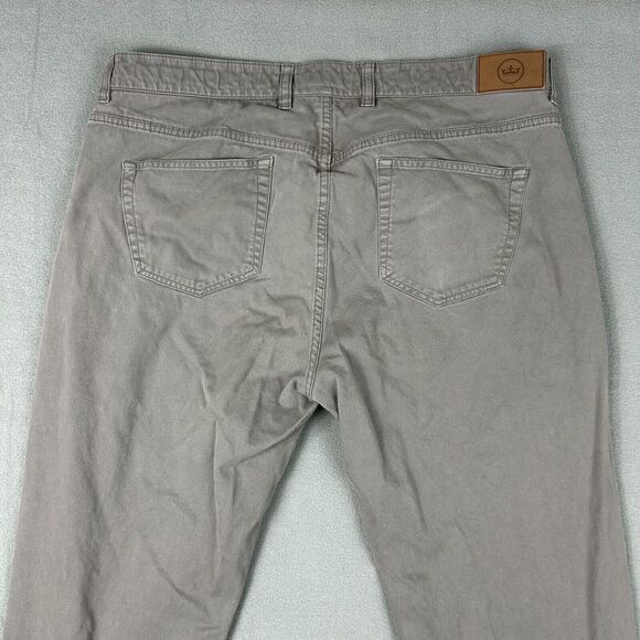 Peter Millar Pants‎ Mens 38 5 Pocket Pants Gray Cotton Blend Chino Business - Picture 7 of 10